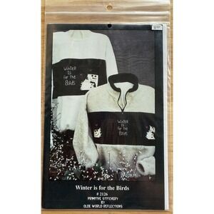 Primitive‎ Stitchery pattern by Olde World Reflections Winter is For The Birds